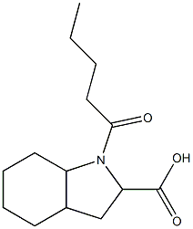 1-pentanoyl-octahydro-1H-indole-2-carboxylic acid 结构式