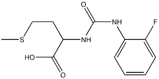 2-({[(2-fluorophenyl)amino]carbonyl}amino)-4-(methylthio)butanoic acid 结构式