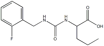 2-({[(2-fluorophenyl)methyl]carbamoyl}amino)pentanoic acid 结构式