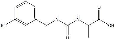 2-({[(3-bromobenzyl)amino]carbonyl}amino)propanoic acid 结构式