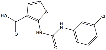 2-({[(3-chlorophenyl)amino]carbonyl}amino)thiophene-3-carboxylic acid 结构式