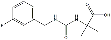 2-({[(3-fluorobenzyl)amino]carbonyl}amino)-2-methylpropanoic acid 结构式