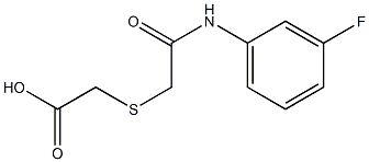 2-({[(3-fluorophenyl)carbamoyl]methyl}sulfanyl)acetic acid 结构式