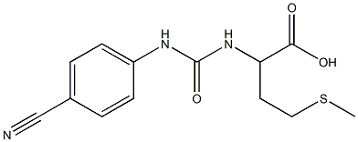2-({[(4-cyanophenyl)amino]carbonyl}amino)-4-(methylthio)butanoic acid 结构式