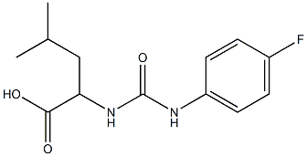 2-({[(4-fluorophenyl)amino]carbonyl}amino)-4-methylpentanoic acid 结构式