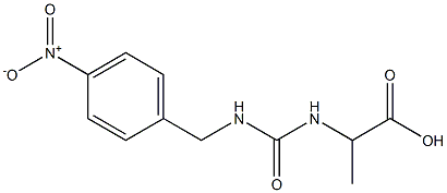 2-({[(4-nitrophenyl)methyl]carbamoyl}amino)propanoic acid 结构式