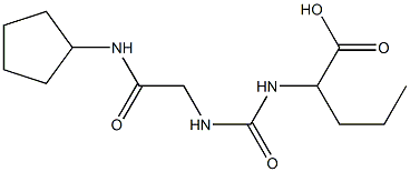 2-({[(cyclopentylcarbamoyl)methyl]carbamoyl}amino)pentanoic acid 结构式
