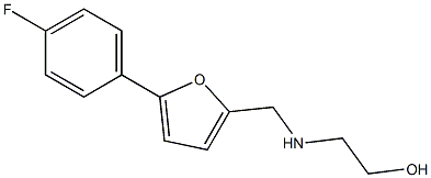 2-({[5-(4-fluorophenyl)furan-2-yl]methyl}amino)ethan-1-ol 结构式