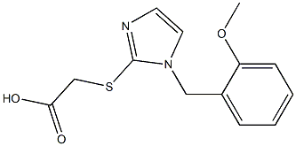 2-({1-[(2-methoxyphenyl)methyl]-1H-imidazol-2-yl}sulfanyl)acetic acid 结构式