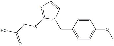 2-({1-[(4-methoxyphenyl)methyl]-1H-imidazol-2-yl}sulfanyl)acetic acid 结构式