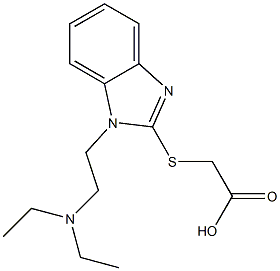 2-({1-[2-(diethylamino)ethyl]-1H-1,3-benzodiazol-2-yl}sulfanyl)acetic acid 结构式