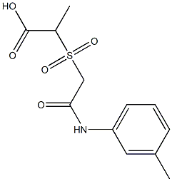 2-({2-[(3-methylphenyl)amino]-2-oxoethyl}sulfonyl)propanoic acid 结构式