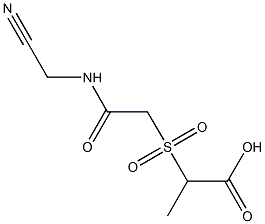 2-({2-[(cyanomethyl)amino]-2-oxoethyl}sulfonyl)propanoic acid 结构式