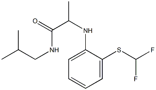 2-({2-[(difluoromethyl)sulfanyl]phenyl}amino)-N-(2-methylpropyl)propanamide 结构式