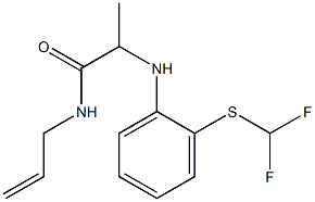 2-({2-[(difluoromethyl)sulfanyl]phenyl}amino)-N-(prop-2-en-1-yl)propanamide 结构式