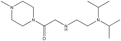 2-({2-[bis(propan-2-yl)amino]ethyl}amino)-1-(4-methylpiperazin-1-yl)ethan-1-one 结构式