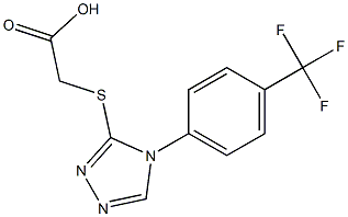 2-({4-[4-(trifluoromethyl)phenyl]-4H-1,2,4-triazol-3-yl}sulfanyl)acetic acid 结构式