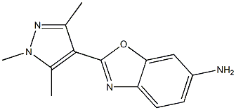 2-(1,3,5-trimethyl-1H-pyrazol-4-yl)-1,3-benzoxazol-6-amine 结构式