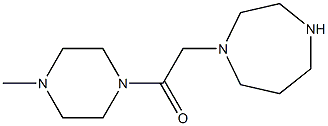 2-(1,4-diazepan-1-yl)-1-(4-methylpiperazin-1-yl)ethan-1-one 结构式