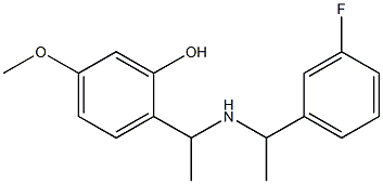 2-(1-{[1-(3-fluorophenyl)ethyl]amino}ethyl)-5-methoxyphenol 结构式
