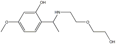 2-(1-{[2-(2-hydroxyethoxy)ethyl]amino}ethyl)-5-methoxyphenol 结构式