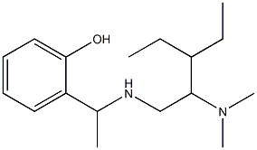 2-(1-{[2-(dimethylamino)-3-ethylpentyl]amino}ethyl)phenol 结构式