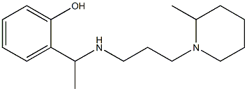 2-(1-{[3-(2-methylpiperidin-1-yl)propyl]amino}ethyl)phenol 结构式