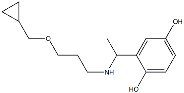 2-(1-{[3-(cyclopropylmethoxy)propyl]amino}ethyl)benzene-1,4-diol 结构式