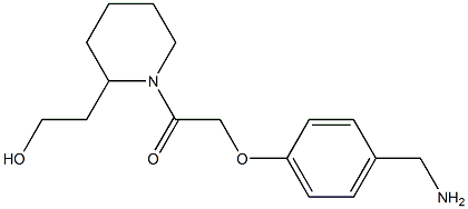 2-(1-{[4-(aminomethyl)phenoxy]acetyl}piperidin-2-yl)ethanol 结构式