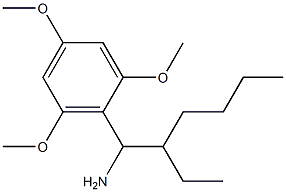 2-(1-amino-2-ethylhexyl)-1,3,5-trimethoxybenzene 结构式