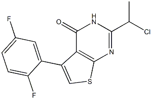 2-(1-chloroethyl)-5-(2,5-difluorophenyl)-3H,4H-thieno[2,3-d]pyrimidin-4-one 结构式