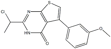 2-(1-chloroethyl)-5-(3-methoxyphenyl)-3H,4H-thieno[2,3-d]pyrimidin-4-one 结构式