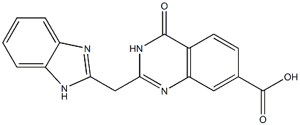 2-(1H-1,3-benzodiazol-2-ylmethyl)-4-oxo-3,4-dihydroquinazoline-7-carboxylic acid 结构式