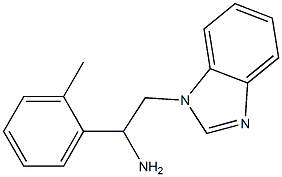 2-(1H-benzimidazol-1-yl)-1-(2-methylphenyl)ethanamine 结构式