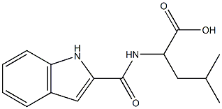 2-(1H-indol-2-ylformamido)-4-methylpentanoic acid 结构式