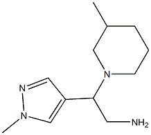 2-(1-methyl-1H-pyrazol-4-yl)-2-(3-methylpiperidin-1-yl)ethan-1-amine 结构式