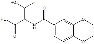 2-(2,3-dihydro-1,4-benzodioxin-6-ylformamido)-3-hydroxybutanoic acid 结构式