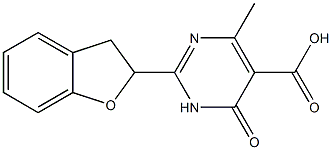 2-(2,3-dihydro-1-benzofuran-2-yl)-4-methyl-6-oxo-1,6-dihydropyrimidine-5-carboxylic acid 结构式