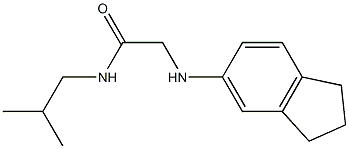 2-(2,3-dihydro-1H-inden-5-ylamino)-N-(2-methylpropyl)acetamide 结构式