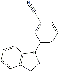 2-(2,3-dihydro-1H-indol-1-yl)isonicotinonitrile 结构式