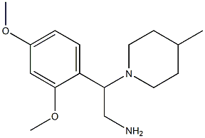 2-(2,4-dimethoxyphenyl)-2-(4-methylpiperidin-1-yl)ethanamine 结构式