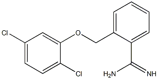 2-(2,5-dichlorophenoxymethyl)benzene-1-carboximidamide 结构式