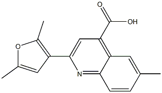 2-(2,5-dimethylfuran-3-yl)-6-methylquinoline-4-carboxylic acid 结构式