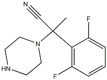 2-(2,6-difluorophenyl)-2-(piperazin-1-yl)propanenitrile 结构式