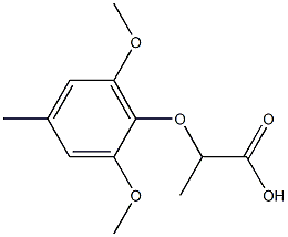 2-(2,6-dimethoxy-4-methylphenoxy)propanoic acid 结构式