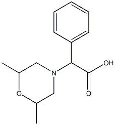 2-(2,6-dimethylmorpholin-4-yl)-2-phenylacetic acid 结构式