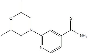 2-(2,6-dimethylmorpholin-4-yl)pyridine-4-carbothioamide 结构式