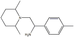 2-(2,6-dimethylpiperidin-1-yl)-1-(4-methylphenyl)ethanamine 结构式