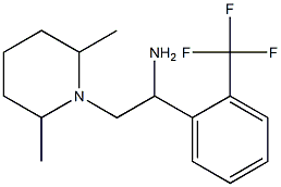2-(2,6-dimethylpiperidin-1-yl)-1-[2-(trifluoromethyl)phenyl]ethan-1-amine 结构式