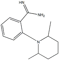 2-(2,6-dimethylpiperidin-1-yl)benzene-1-carboximidamide 结构式